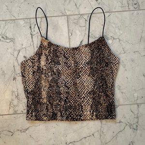Snake Skin Print Garage Tank Top